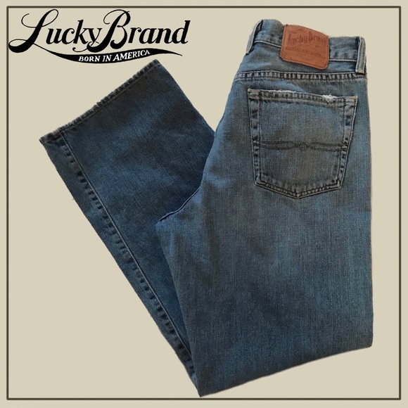 Lucky Brand Men’s Straight Leg Distressed Jeans - Picture 1 of 8